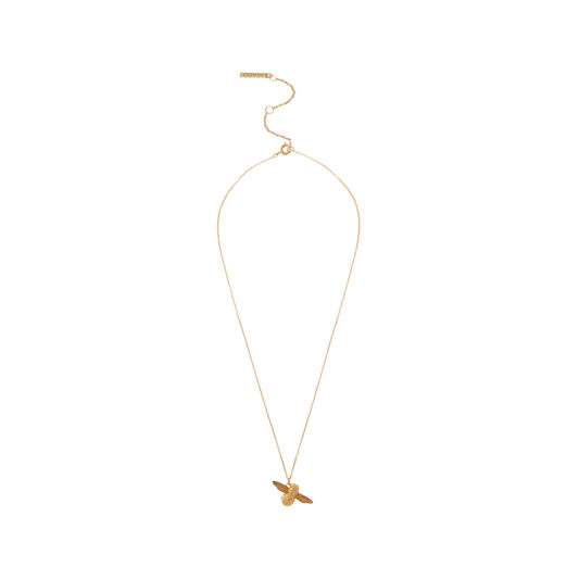 3D Bee Pendant Gold Necklace