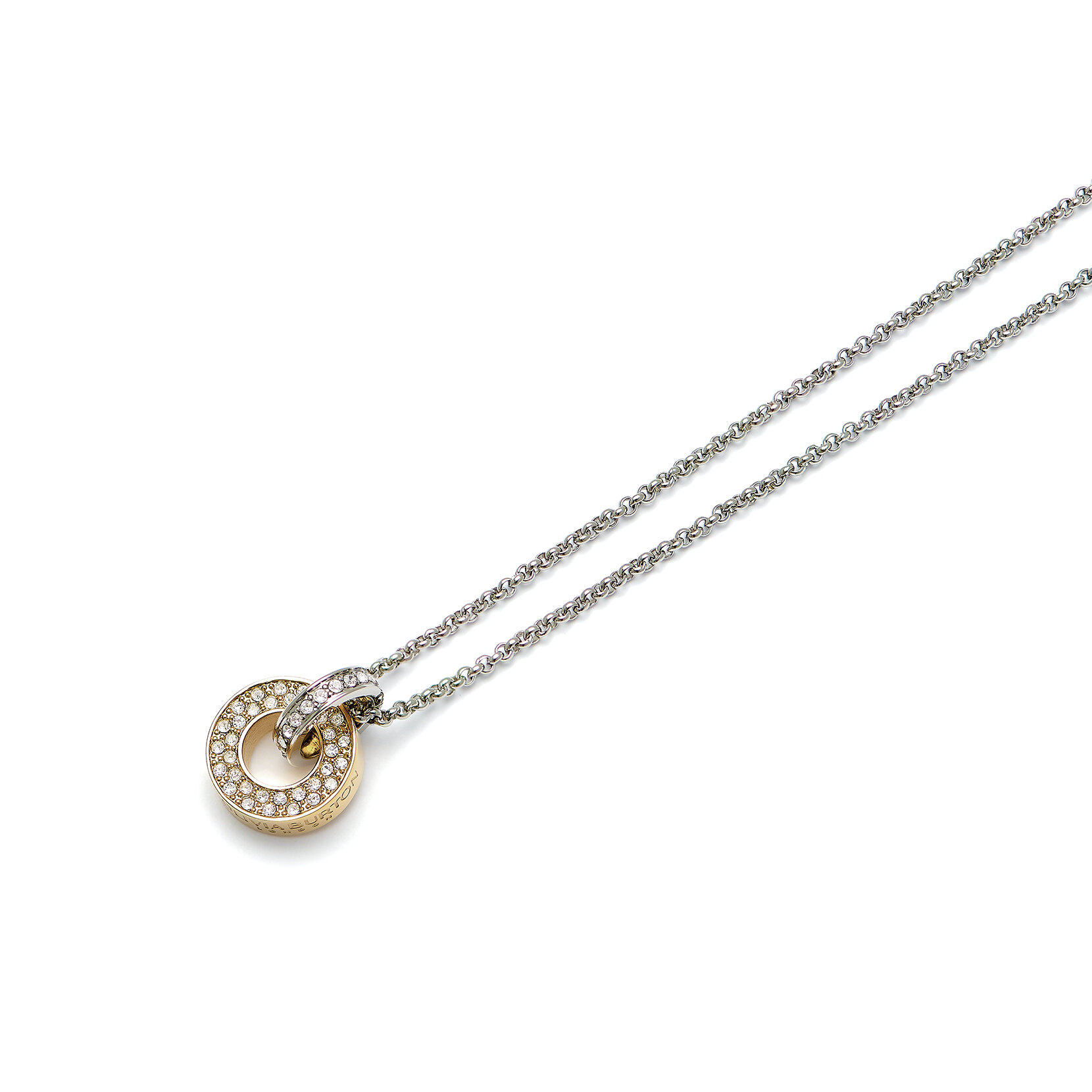 Collier Interlink Deux tons Argent et Or