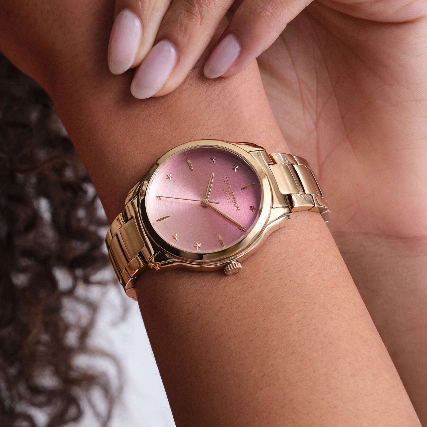 36mm Colourwave Pink Ombre & Rose Gold Bracelet Watch