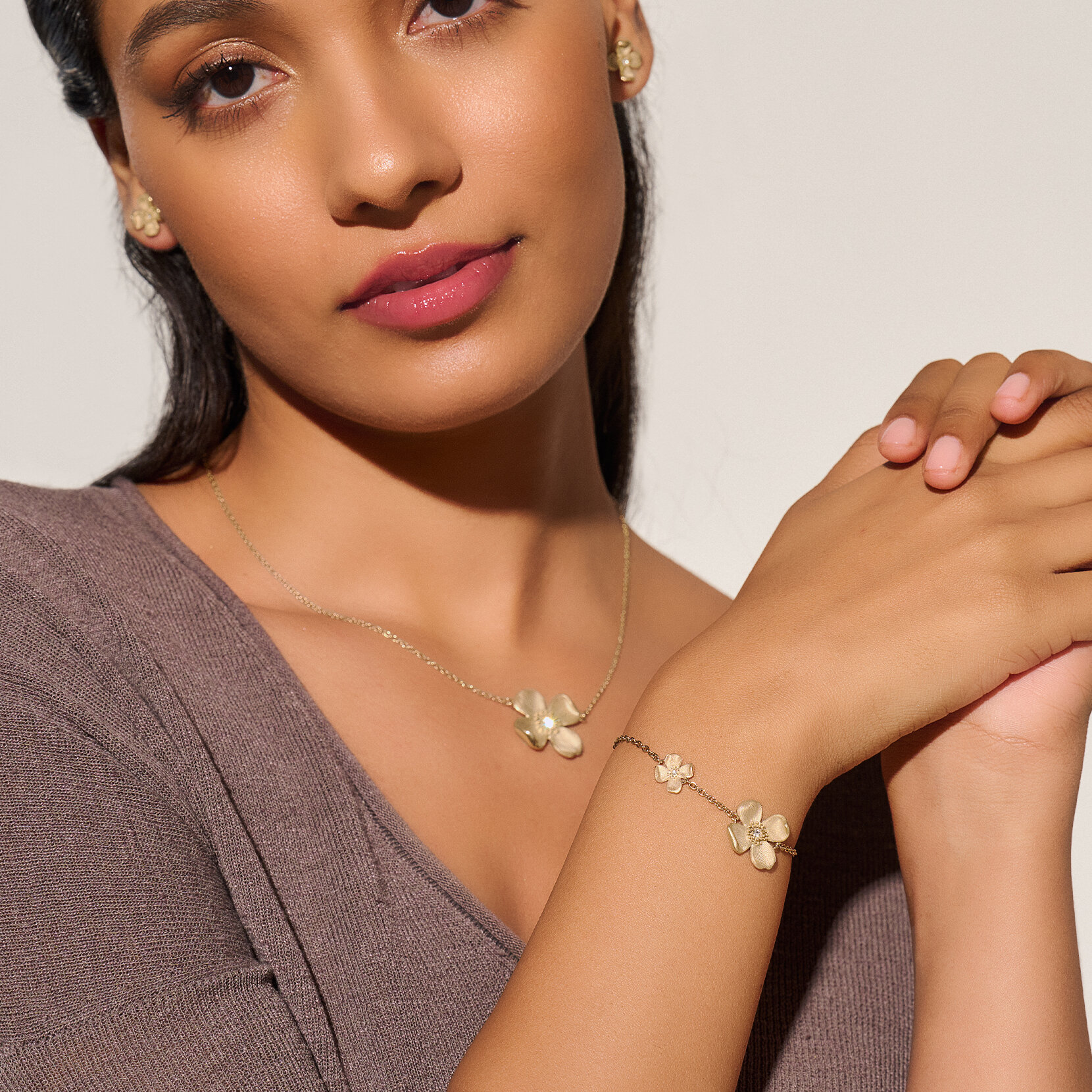 Bracelet Fleur de cornouiller Or