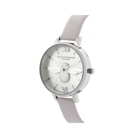 3D Bee Celestial Silver Watch