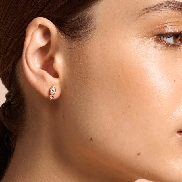 Clous d'oreille Dainty Or Rose plaqué