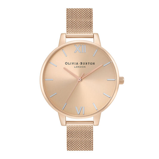 The England  34mm Rose Gold Mesh Watch