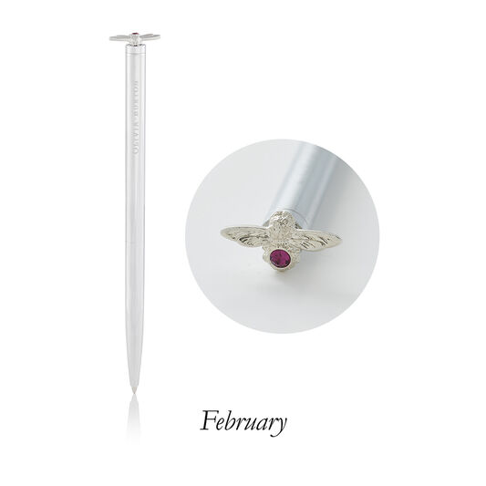 Celebration Bee Pen Amethyst & Silver