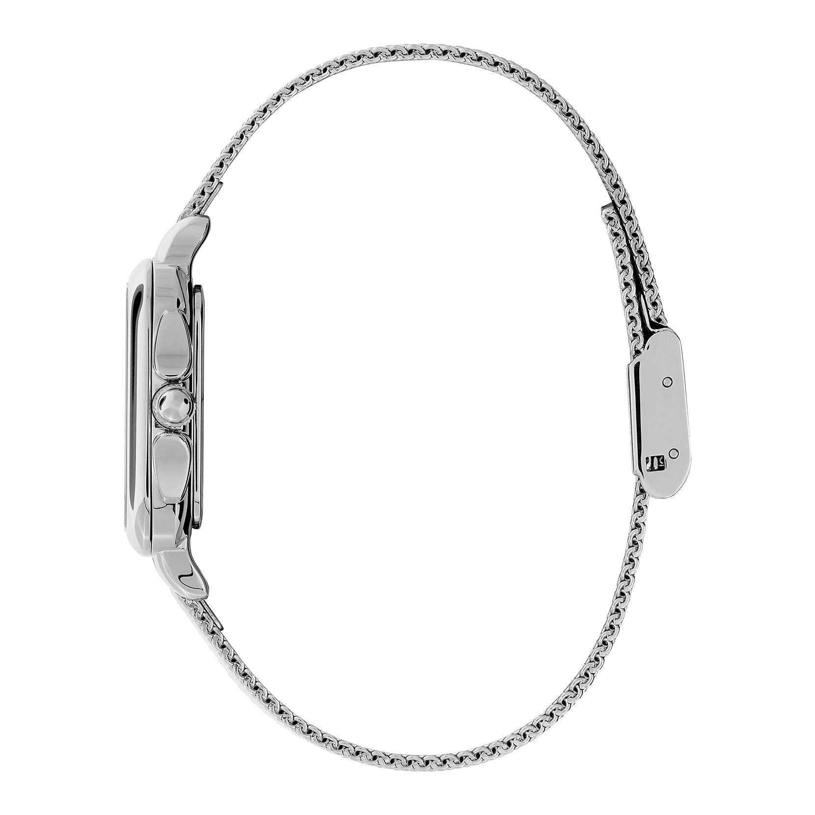 28mm Grosvenor Light Grey & Silver Mesh Watch 