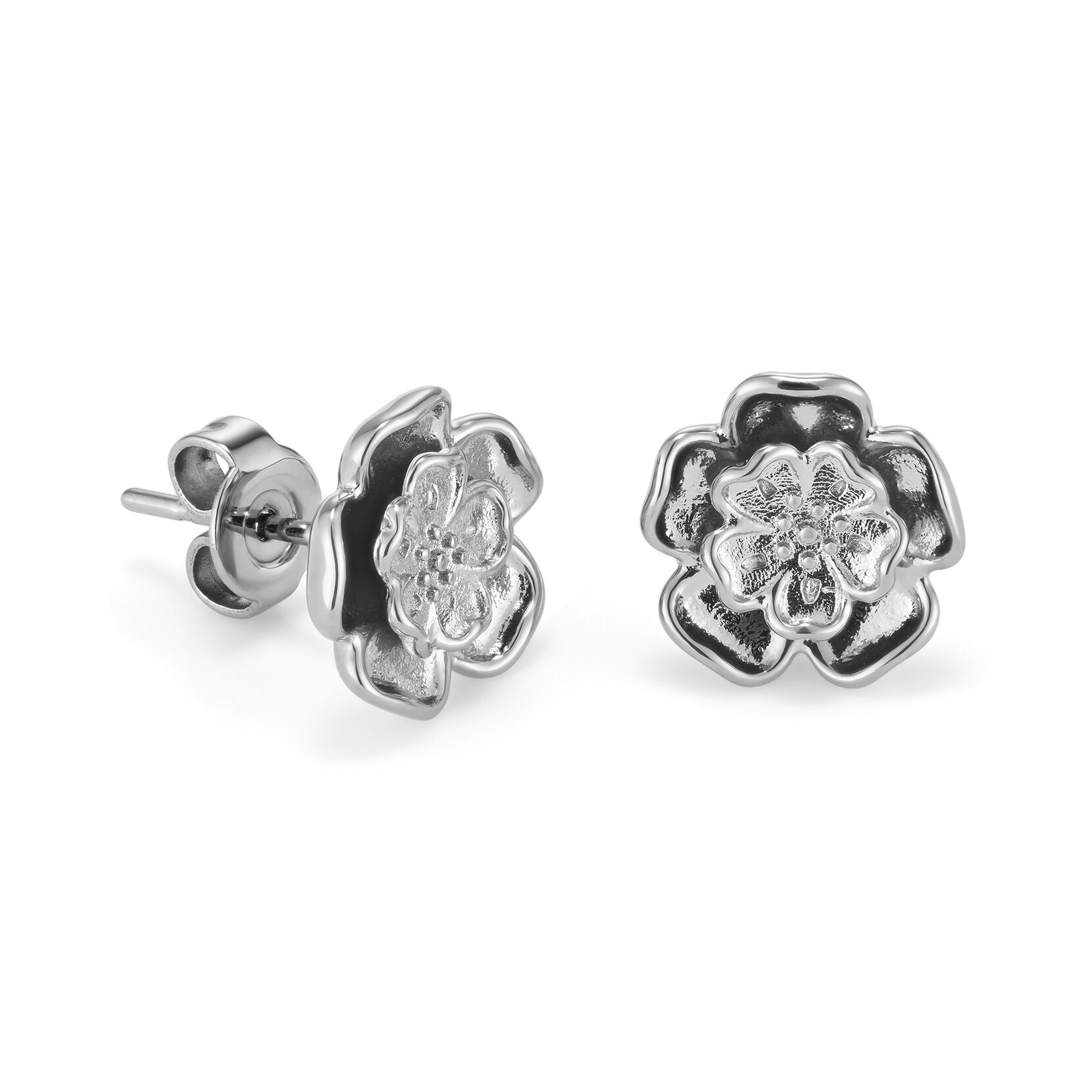 Clous d’oreille Tudor Rose Argent