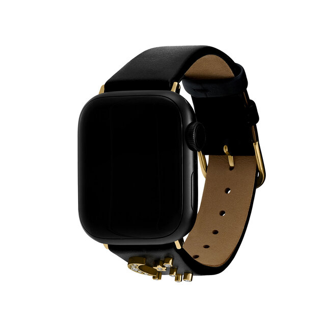 Gold & Black Celestial Leather Strap