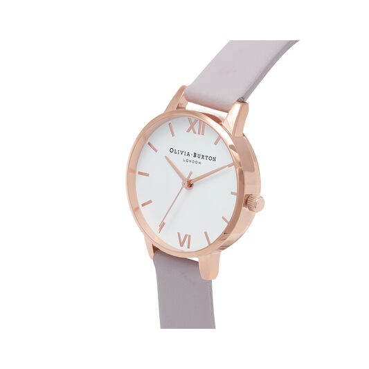 Midi Dial Grey Lilac & Rose Gold Watch