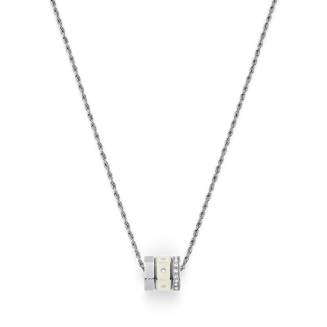 Collier Bead Charm Ivoire et Argent