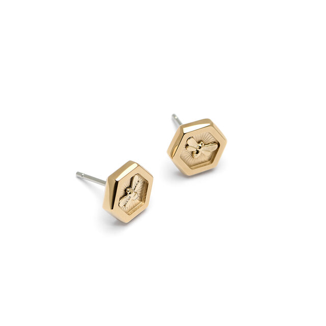 Clous d’oreilles Abeille Minima Or