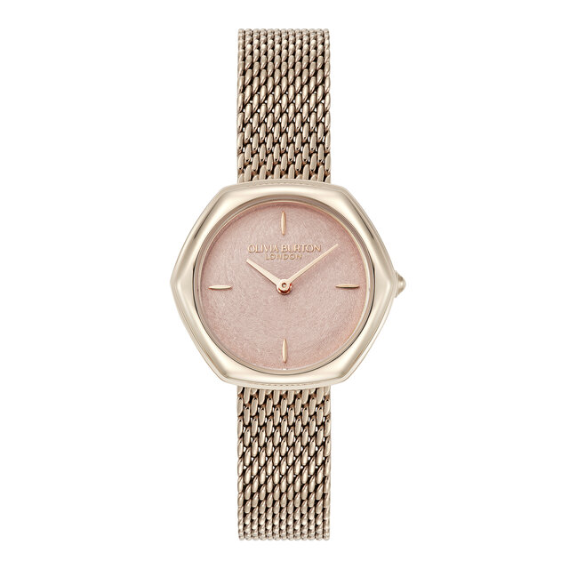 28mm Charing Blush & Rose Gold Mesh Watch