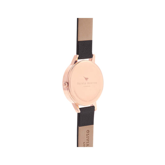 White Dial Midi Black & Rose Gold Watch