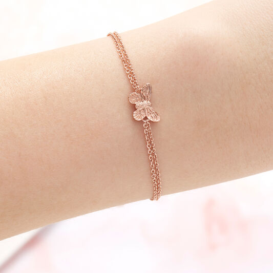 3D Butterfly Rose Gold Bracelet