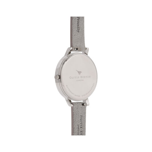 Eco Friendly Grey Lilac, Silver Watch