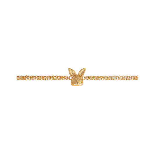 3D Bunny Gold Bracelet