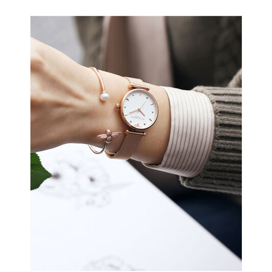 Rose Gold Mesh Watch