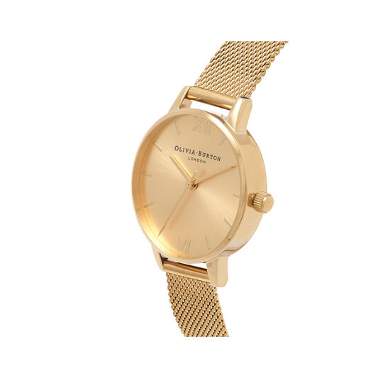 Sunray Gold Mesh Watch