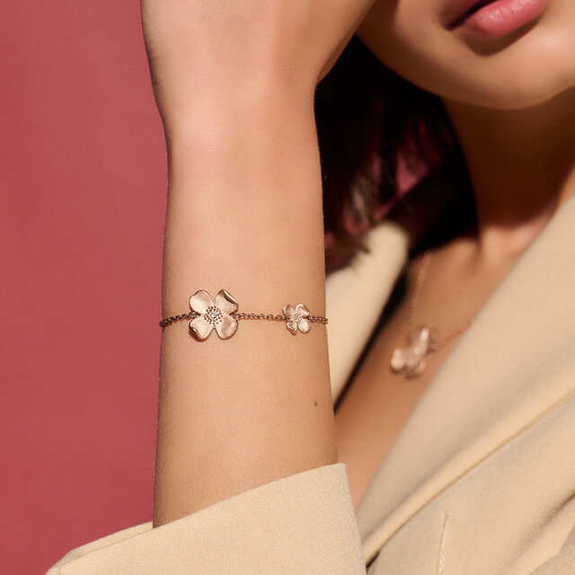 Bracelet Fleur de cornouiller Or rose