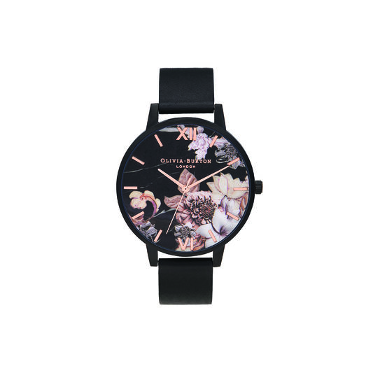 Shoreditch Marble Florals, Rose Gold & Matte Black