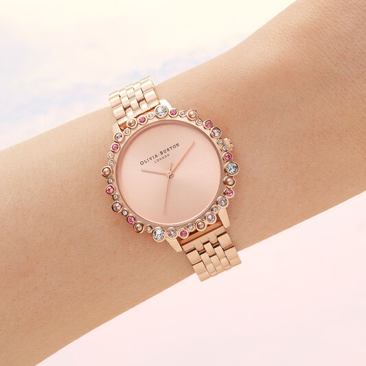 Limited Edition Bejewelled & Rose Gold Bracelet Watch