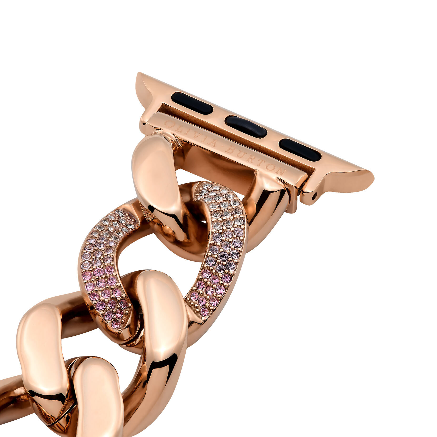 Bracelet or rose à maillons Ombre