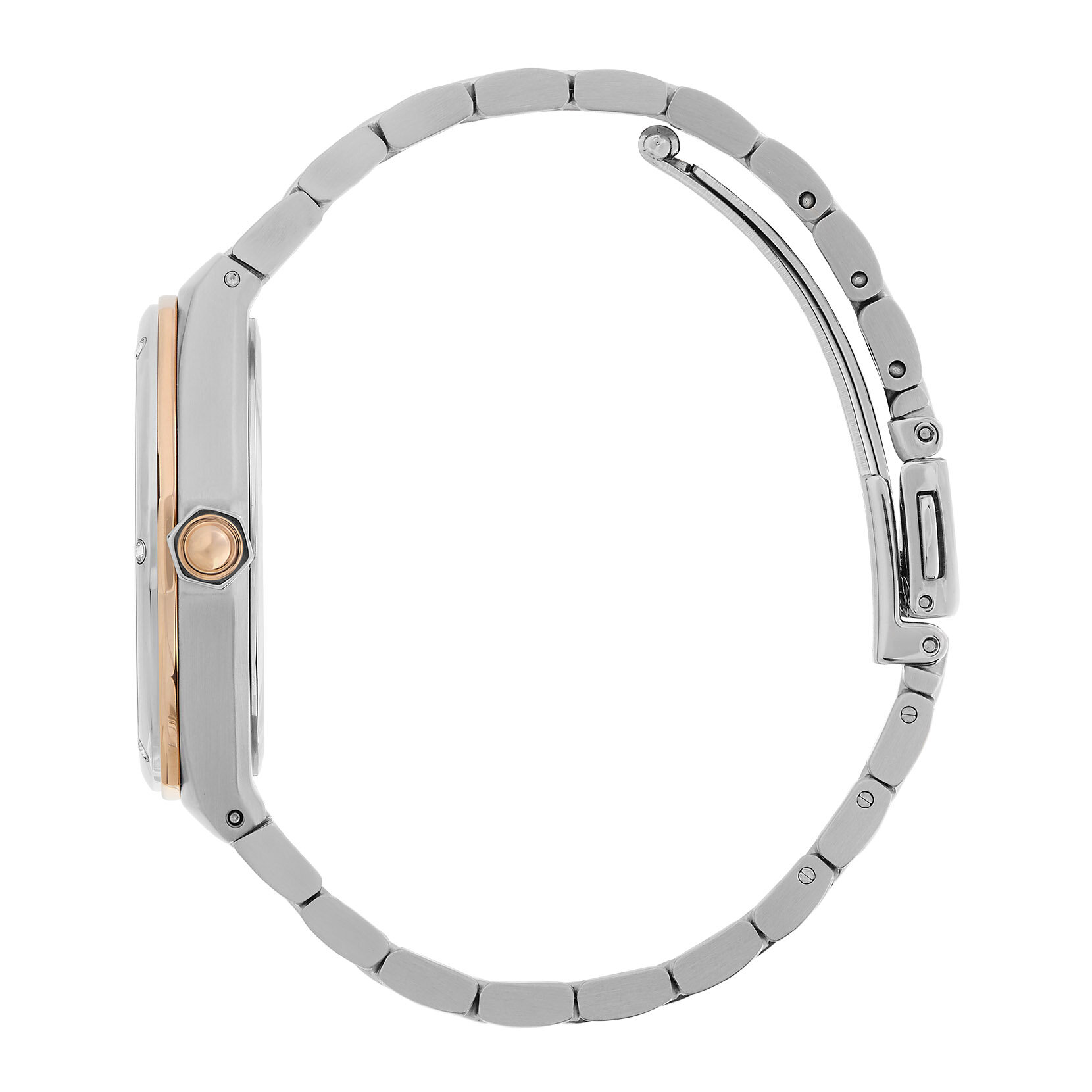 33mm Hexa White, Carnation Gold & Silver Bracelet Watch