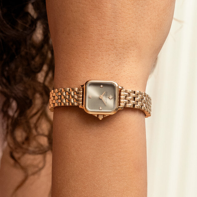 Montre Mini Grosvenor Earl Grey & Bracelet Rose Gold 20mm