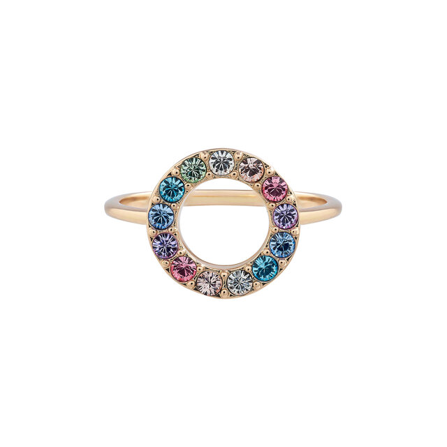 Gold Rainbow Halo Ring