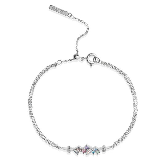 Rainbow Bee Silver Bracelet