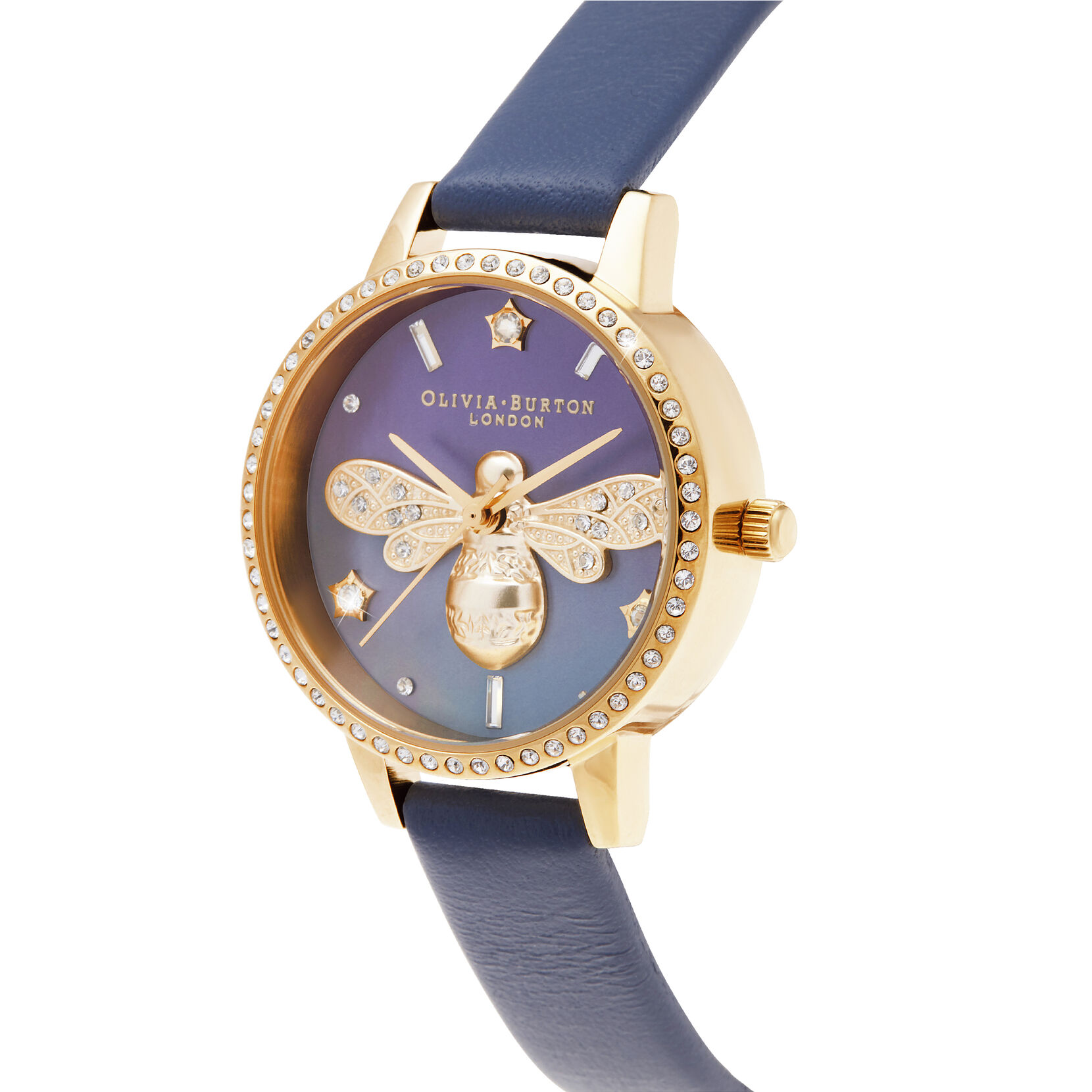 Cadran midi nacre marine et or