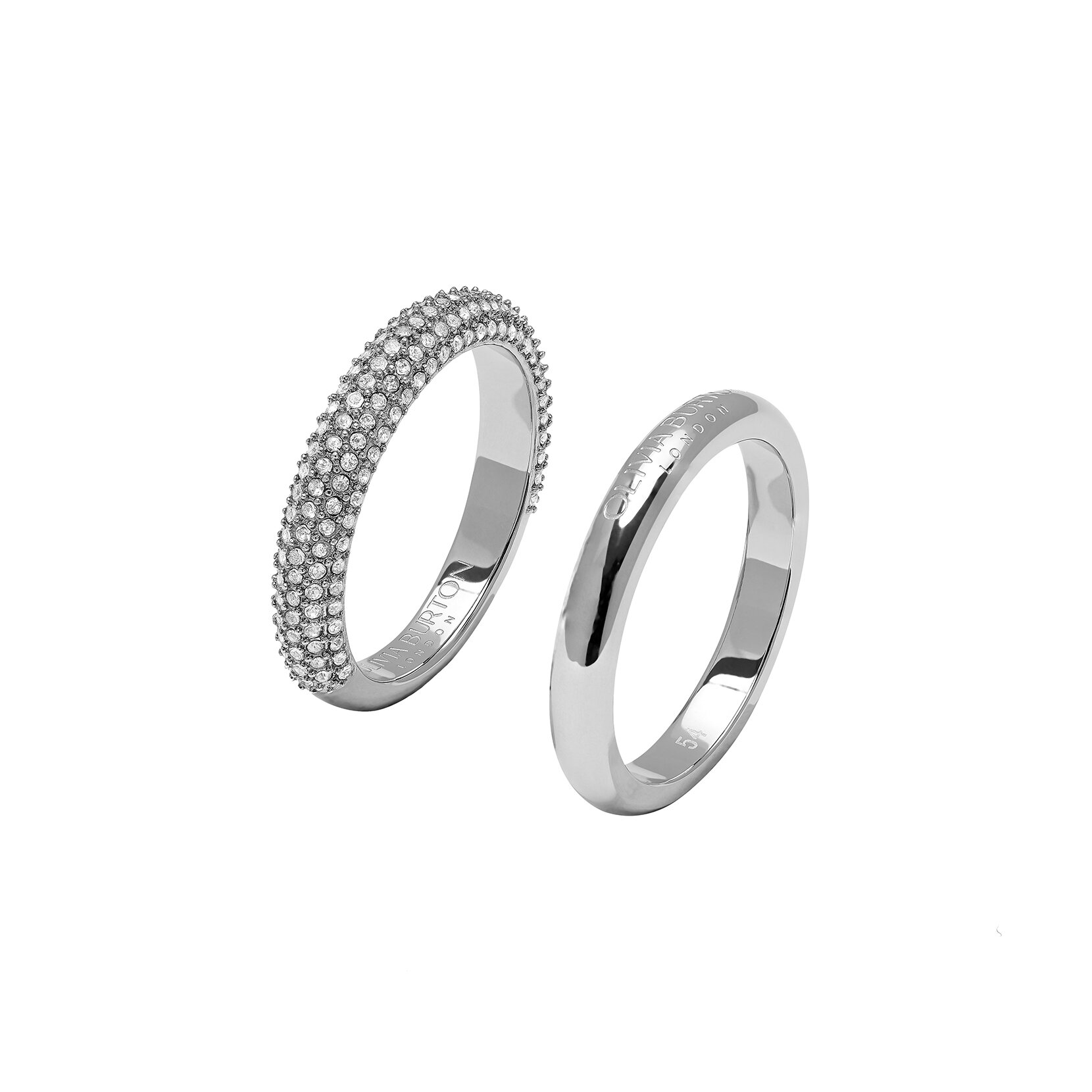 Duo de bagues Entwine Argent M
