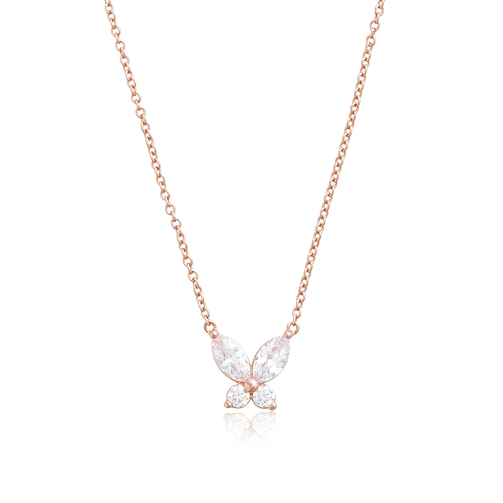 Classics Rose Gold Crystal Charm Necklace | Olivia Burton London
