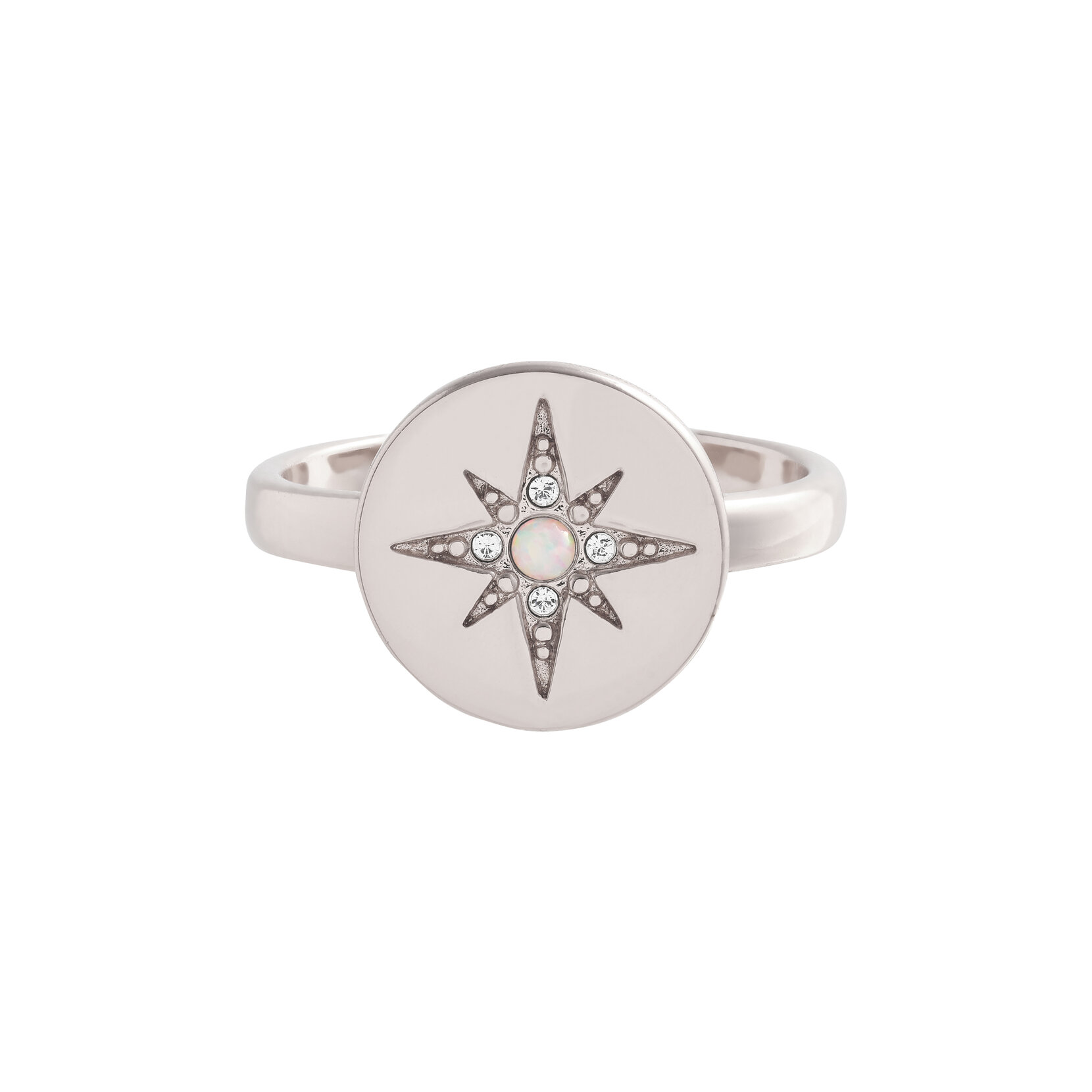 Bague Noth Star opale et argent à disque