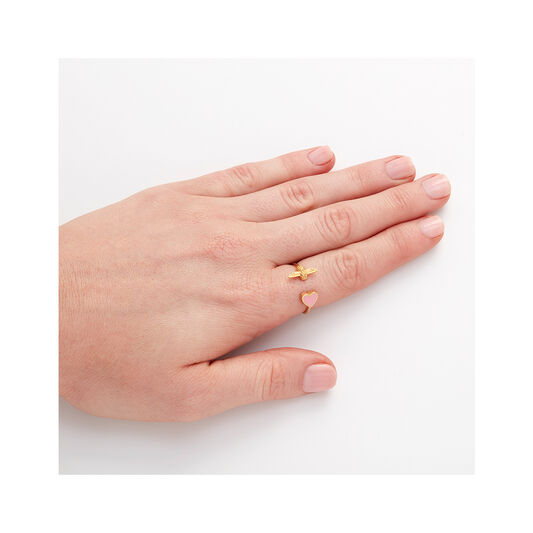 Love Bug Grey & Rose Gold Ring