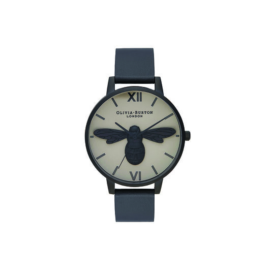 Shoreditch Bee, Greige Dial & Matte Black