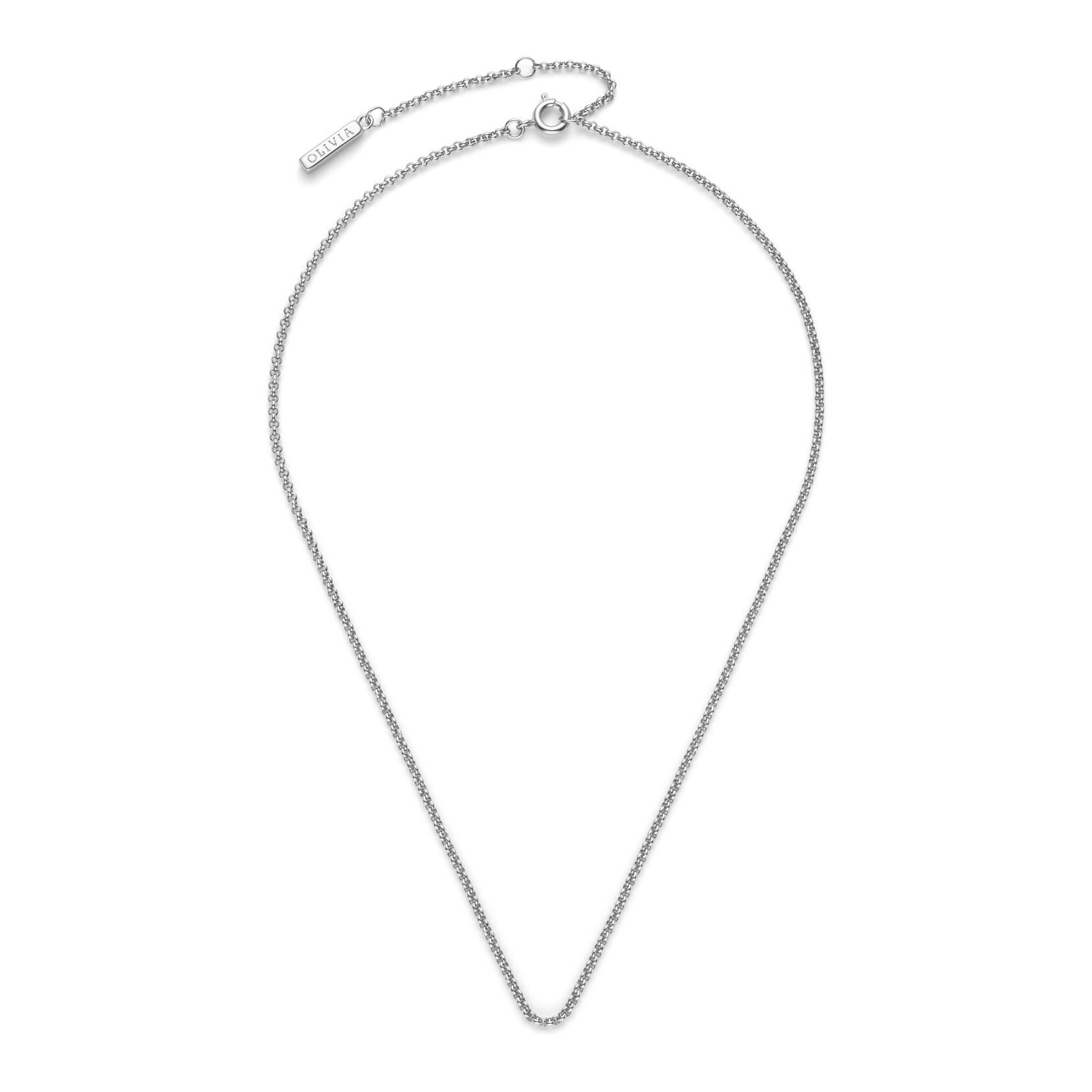 Petite Rolo Silver Tone Chain Necklace