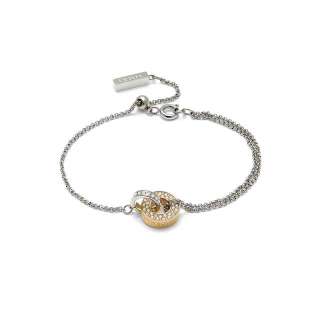 Interlink Two Tone Silver & Gold Bracelet