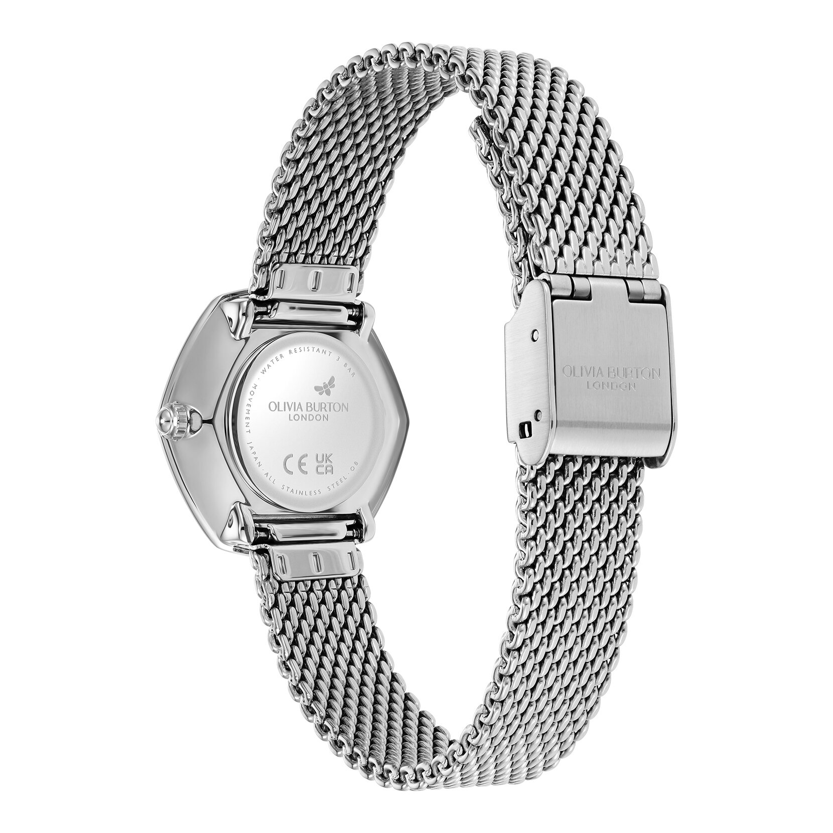 28mm Charing Silver Mesh Watch