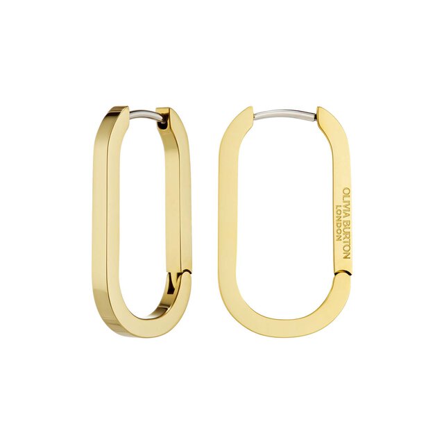 Soft Square Gold Plated Hoop Earrings