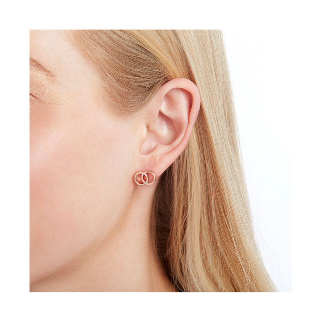 Boucles d’oreilles Interlink The Classics or rose