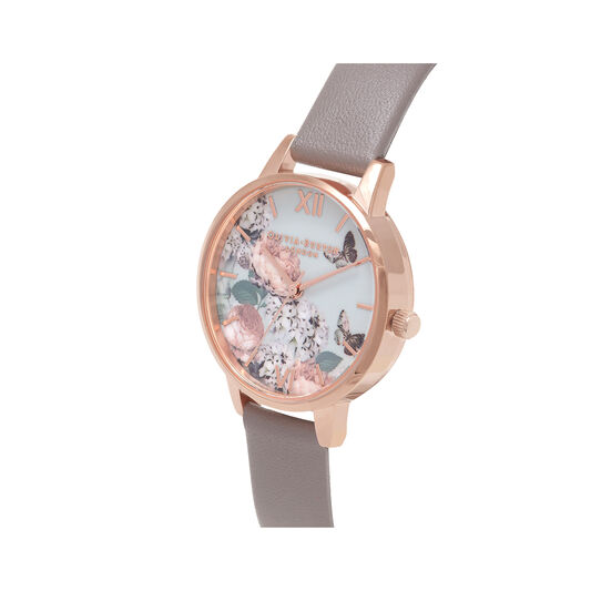 Signature Floral Grey & Rose Gold Watch
