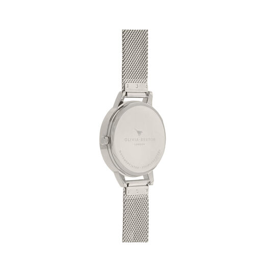 Sunray Silver Mesh Watch