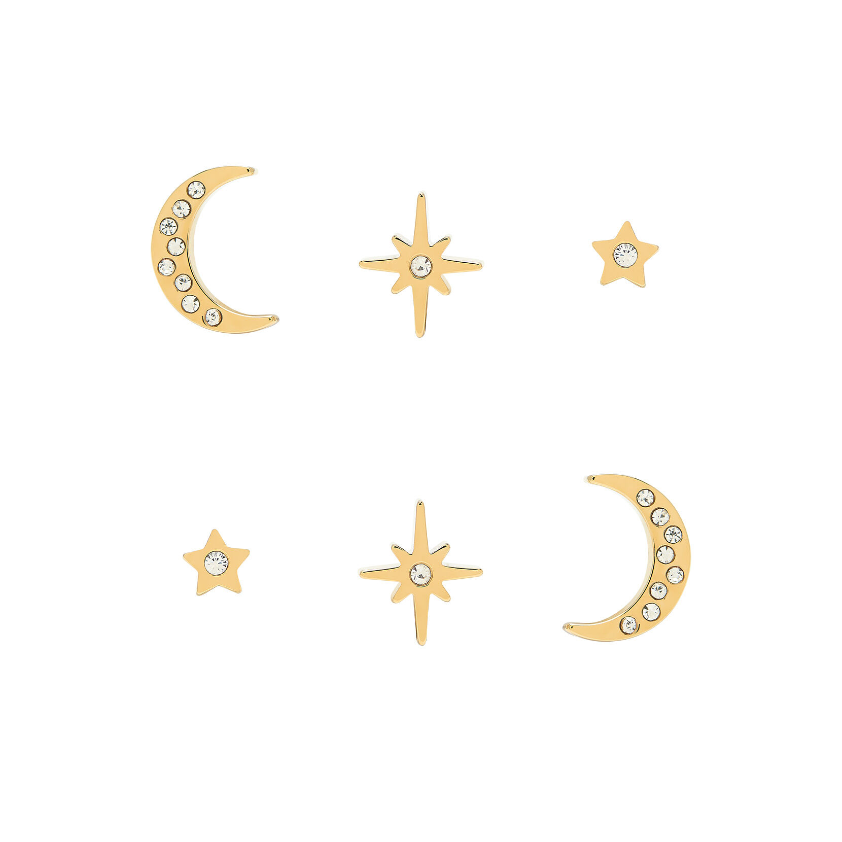 Tiny Moon Stud Earrings – Harwell Godfrey