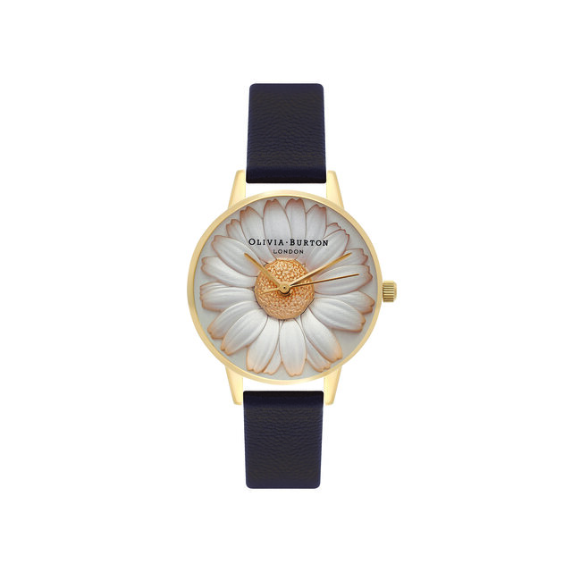 Montre noir et or 3D Daisy