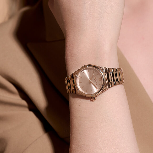 33mm Hexa Blush & Carnation Gold Bracelet Watch
