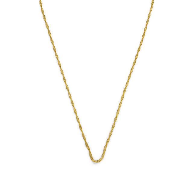 Twisted Rope Gold Plated Chain Necklace