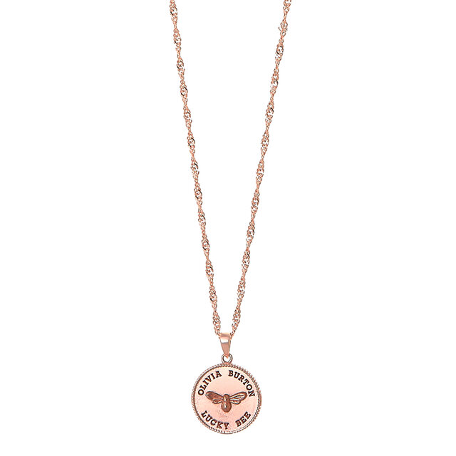 Rose Gold Bee Pendant Necklace