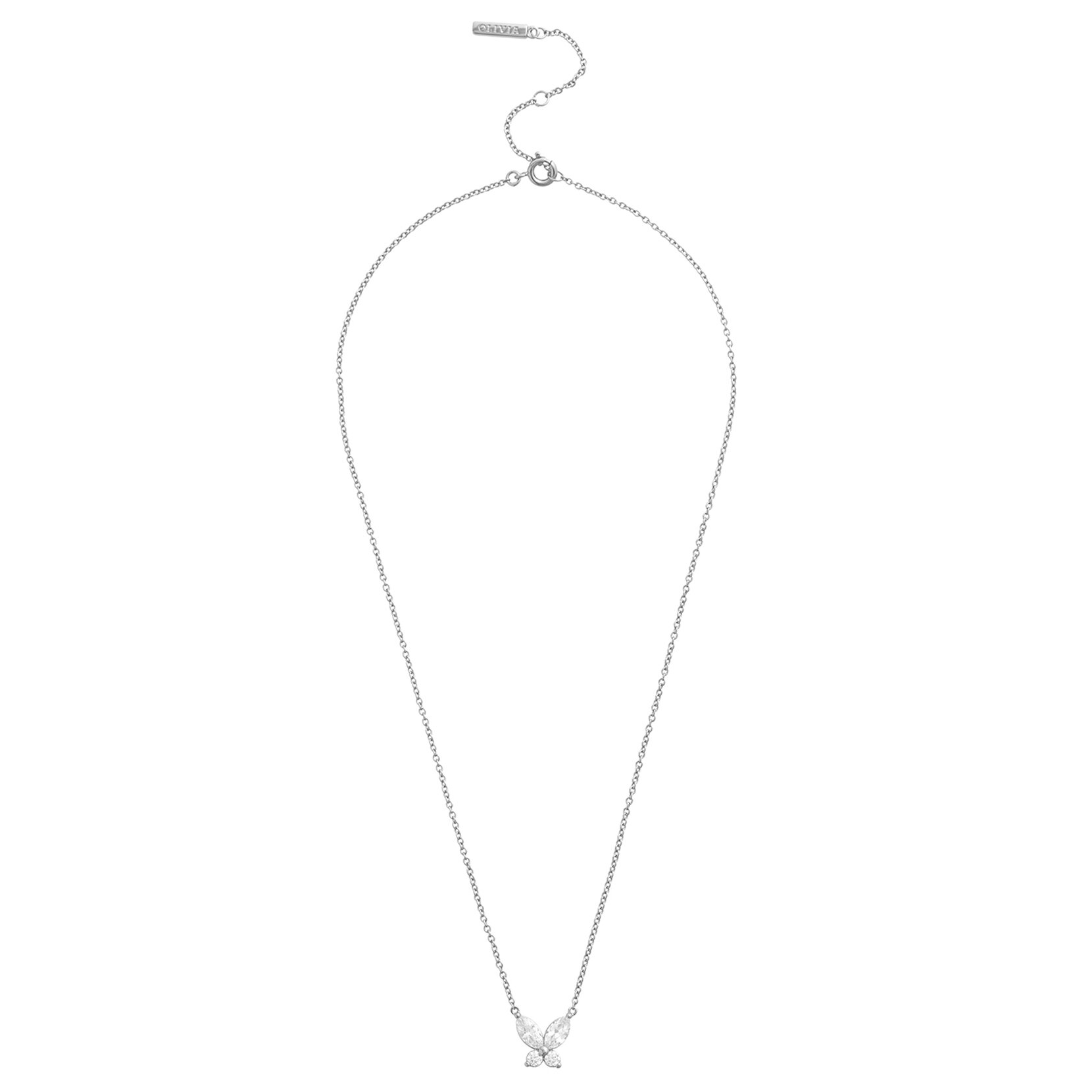 Silver Marquise Necklace