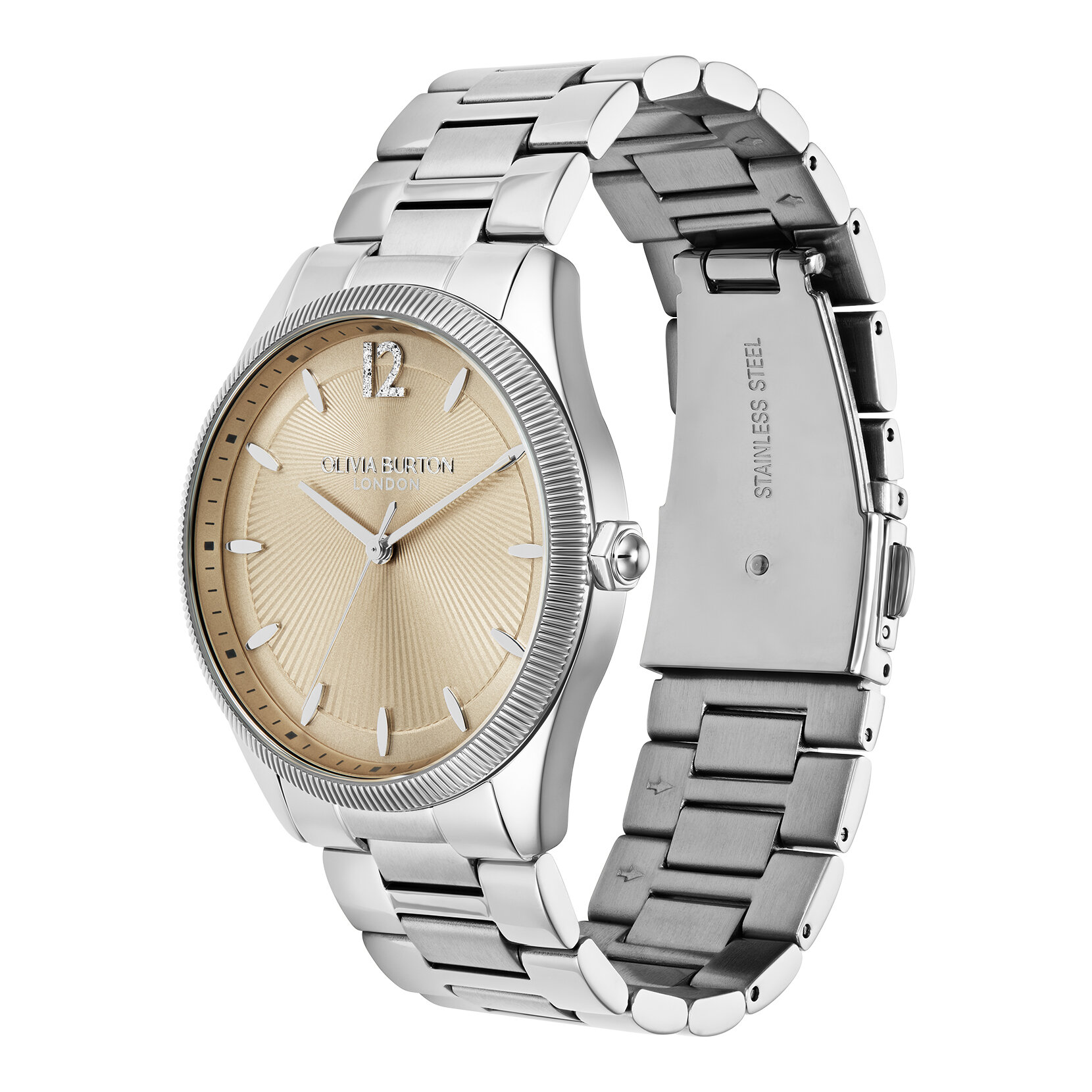 38mm Radiate Nude & Silver Bracelet Watch