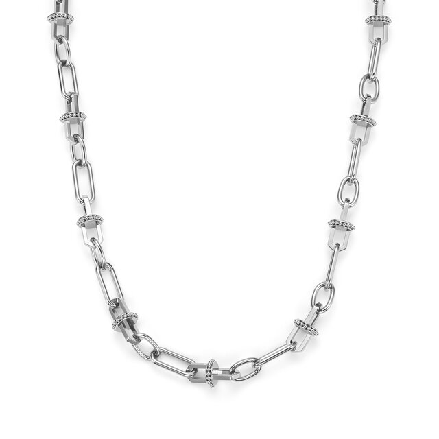 Collier Mini Maillon Chaine d'Ancre Argent&eacute;